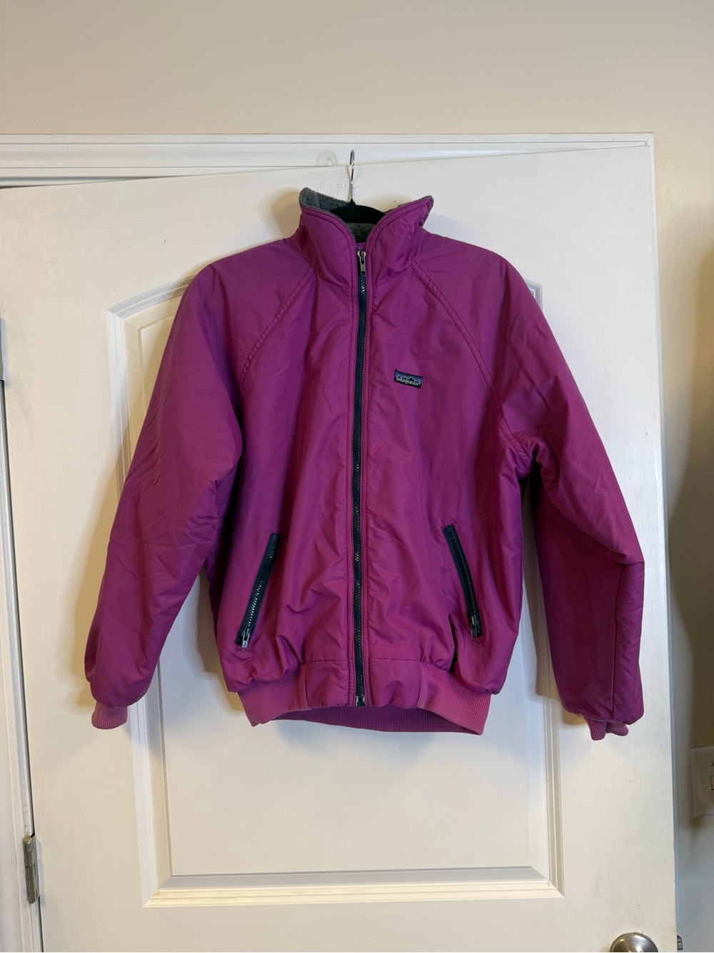 Patagonia Youth Girls 11/12 Purple Fleece Lined Full Zip Jacket